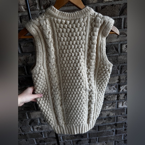 80s Ardara Arans Co. Knit Vest Women's Size 40 US S - Picture 4 of 11